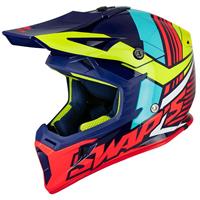 CASCO SIFAM CROSS S818 S BLU GIALLO ROSSO