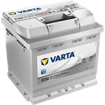 Batteria - 12V 54Ah 530A D+  STD VARTA C30