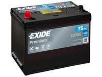 Batteria - 12V 75 Ah 630A S+ ASIATICA  EXIDE EA755