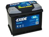 Batteria - 12V 62 Ah 540A S+ L2  EXIDE EB621